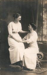 Myrtle and Grace Weatherwax Studio Portrait Postcard