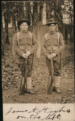 Two Soldiers, James A. Hughes on Left Postcard