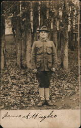 James A Hughes, US Army Soldier, circa 1907 Postcard