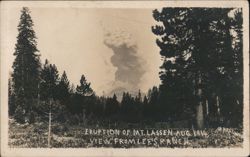 Eruption of Mt. Lassen, August 1914 Postcard