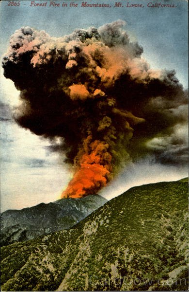Forest Fire In The Mountains, Mt. Lowe Mount Lowe California