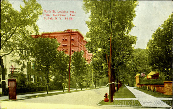 North St. Looking West, Delaware Ave Buffalo New York
