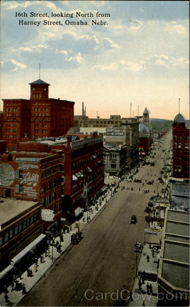 16Th Street Looking North From Harney Street Omaha Nebraska