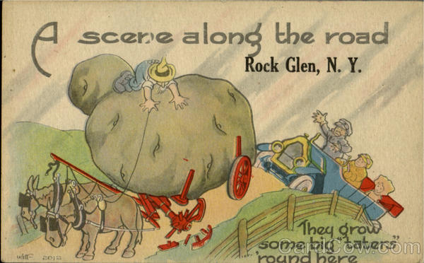 A Scene Along The Road Rock Glen New York