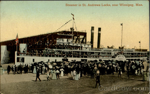 Steamer In St. Andrews Locks Winnipeg MB Canada Manitoba