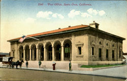 Post Office Santa Cruz, CA Postcard Postcard