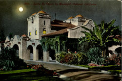 Santa Fe Depot By Moonlight Postcard