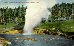 Riverside Geyser, Yellowstone National Park Postcard
