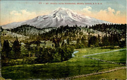 Mt. Shasta From Edgewood, Shasta Route S.P.R.R Mount Shasta, CA Postcard Postcard