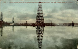 Cloud Reflections In Oil Reservoir Near Burnsfield Postcard