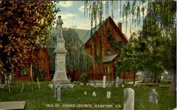 Old St. John's Church Hampton, VA Postcard Postcard