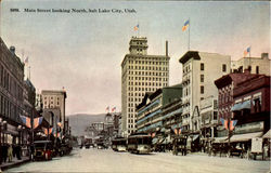 Main Street Looking North Salt Lake City, UT Postcard Postcard