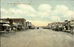 Main Street Looking North Lemmon, SD Postcard Postcard