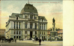 City Hall And Soldiers Monument Postcard