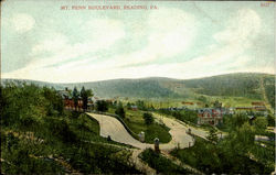 Mt. Penn Boulevard Reading, PA Postcard Postcard