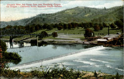 Umpqua River And Power Dam Near Roseburg Oregon Postcard Postcard