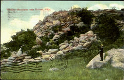 Wichita Mountains Near Hobart Oklahoma Postcard 