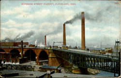 Superior Street Viaduct Cleveland, OH Postcard Postcard