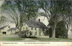 Gov. Bartlett Homestead Kingston, NH Postcard Postcard