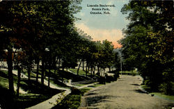 Lincoln Boulevard, Bemis Park Omaha, NE Postcard Postcard