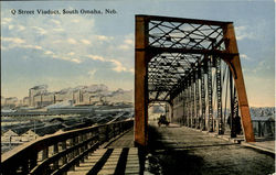 Q Street Viaduct South Omaha, NE Postcard Postcard