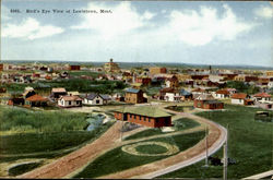 Bird's Eye View Of Lewistown Montana Postcard Postcard