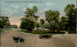 Gilham Road, North from 38th St. Kansas City, MO Postcard Postcard