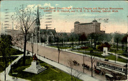 View Of Grand Circus Park Detroit, MI Postcard Postcard