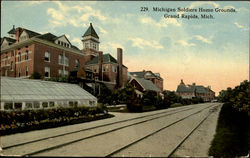 Michigan Soldiers Home Grounds Postcard