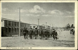 Street Scene At Camp Meade Fort Meade, MD Postcard Postcard