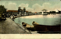 City Park Lake And Band Stand Postcard