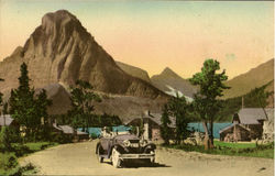 Two Medicine Chalets And Mt. Rockwell, Glacier National Park Postcard