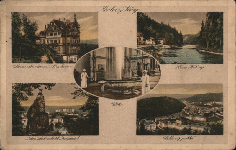 Karlovy Vary, Czechoslovakia Multi-View Postcard