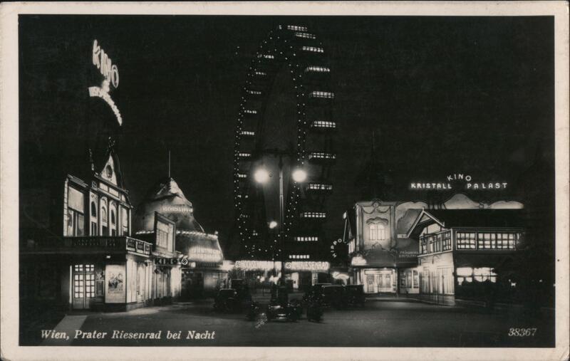 Vienna Prater Ferris Wheel at Night Austria