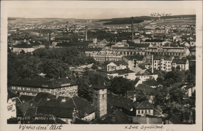Plzeň, View from a Tower, Eastern Part, Czechoslovakia