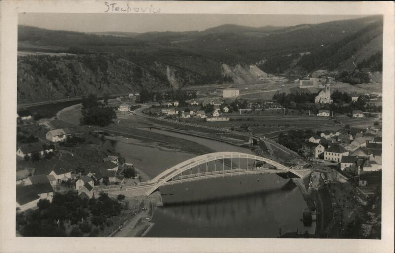Štěchovice, Czechoslovakia - Bridge Over River