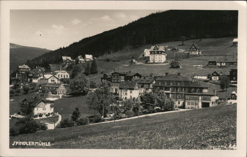 Vintage View of Spindleruv Mlyn, Czechoslovakia Špindlerův Mlýn