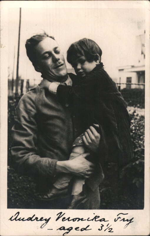 Man Holding Young Child Audry Veronika Fry Czechoslovakia