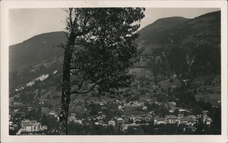 Gstaad, Switzerland - Village View with Tree