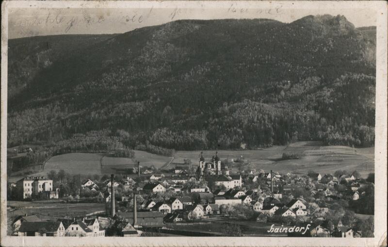 View of Haindorf, Bohemia, Czechoslovakia