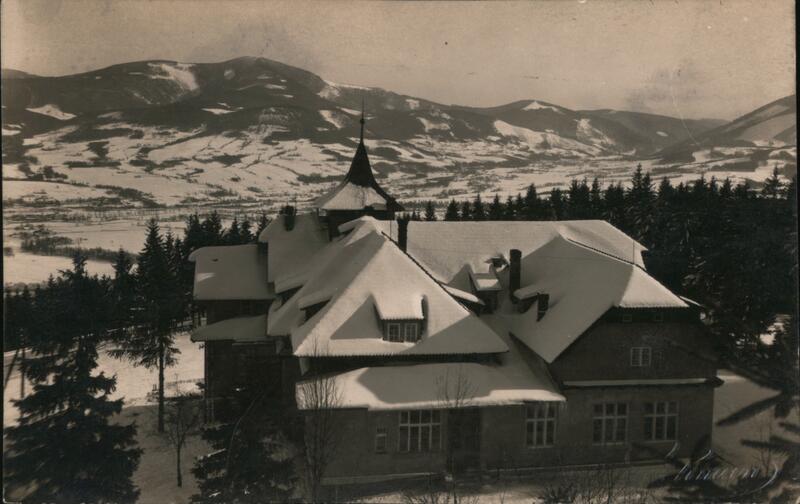 Snowy Roof, Building, Mountains, Czechoslovakia Kinon
