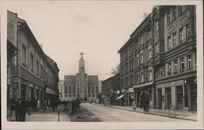 Church on a street in Prague, Czechoslovakia