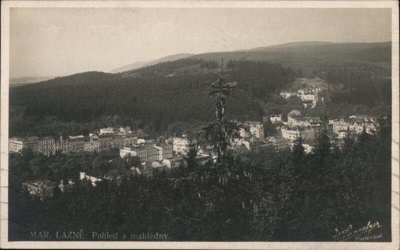 Mariánské Lázně - View from Lookout Czechoslovakia