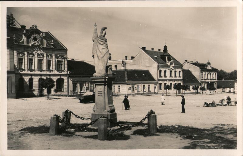 Strážnice, Statue in Square, Czechoslovakia