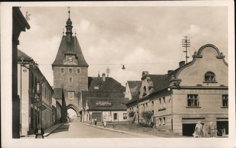 Domažlice, Czechia - Gate Tower and Street View Czechoslovakia