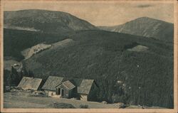 Wooden Cabins in the Krkonoše Mountains Postcard