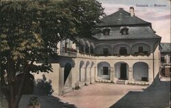 Šumperk Museum Courtyard, Vintage Postcard Postcard