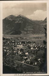 Oberurnen with Schäniserberg Mountain, Switzerland Postcard