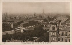 Panorama of 7 Bridges, Paris, France Postcard
