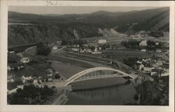 Štěchovice, Czechoslovakia - Bridge Over River Postcard
